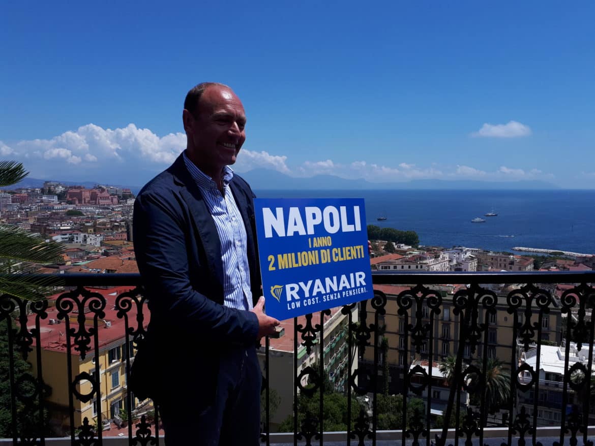 Ryanair un anno di attività a Napoli con due milioni di passeggeri