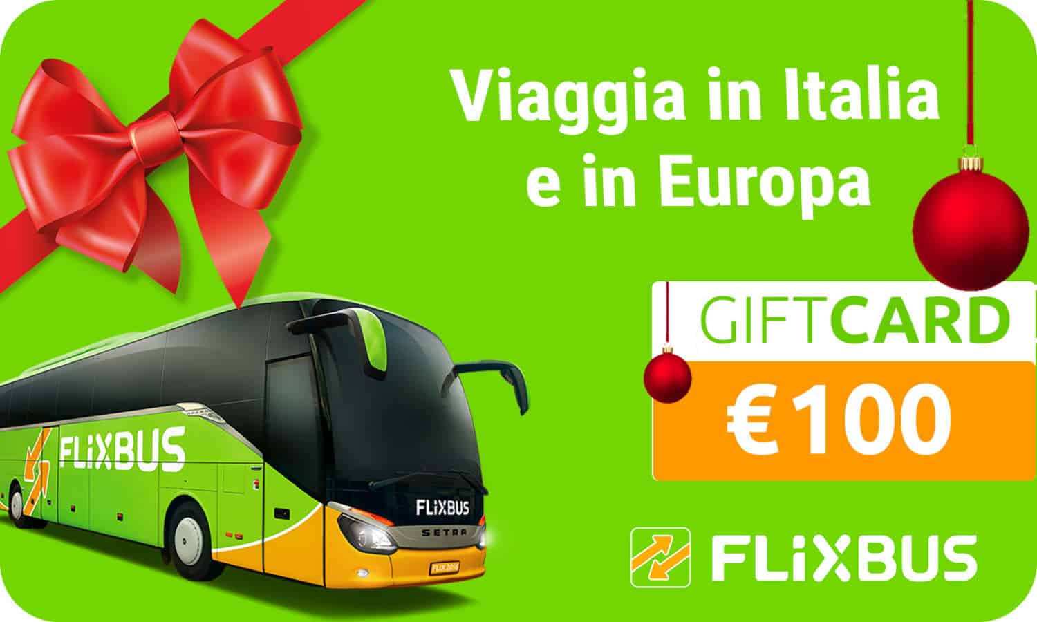 Questo Natale, regala un viaggio con la gift card FlixBus