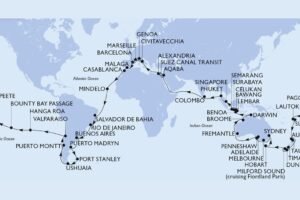 MSC World Cruise 2029: aperte le prenotazioni